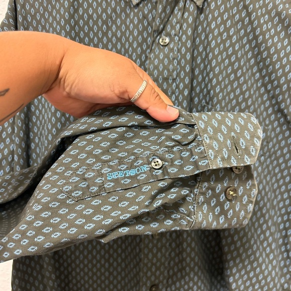 Stetson Mens Vintage Long Sleeve Button Shirt Medium - Picture 4 of 5